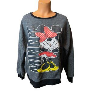 Disney Minnie Mouse Graphic Sweatshirt Pullover Womens Casual